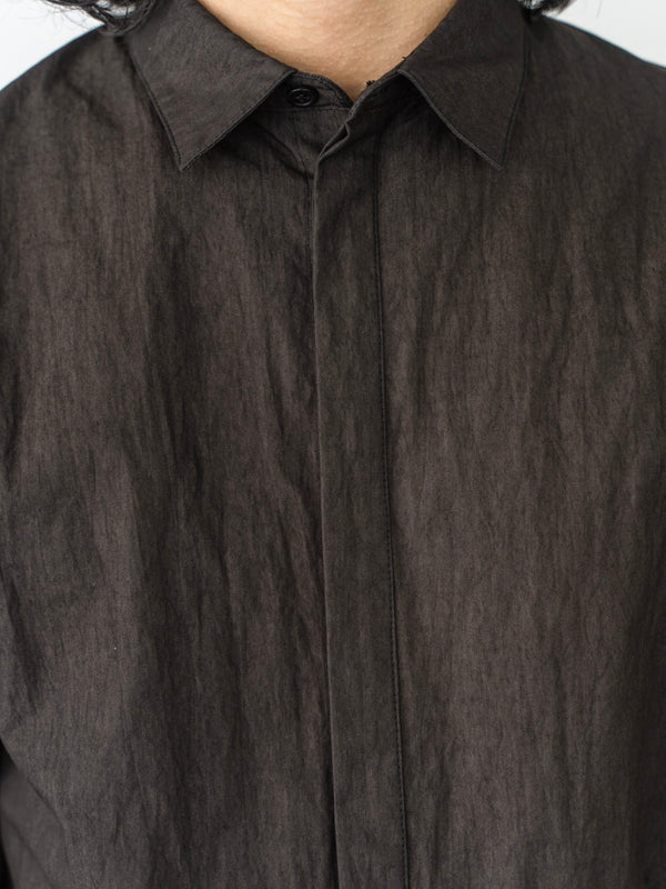 Textured Crease Shirt [Cigar Black]