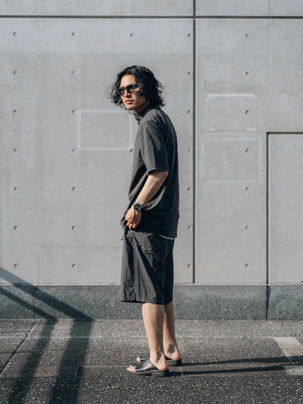 DarkGray Modern Cut Linen Shorts [for setup]