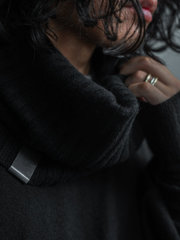 Cashmere Double Wrap Snood【black】