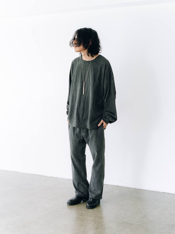 Cut-off Flare Sweatpants [Pigment Gray]