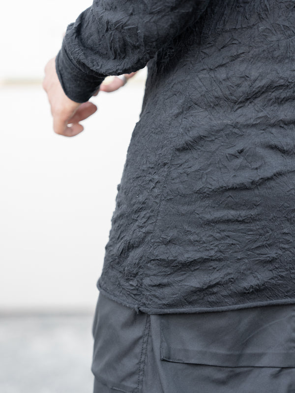 Craft Fabric Layered L/S T-shirt【black】