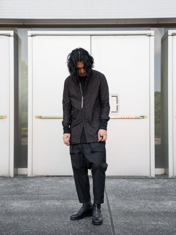 Craft Fabric Layered L/S T-shirt【black】