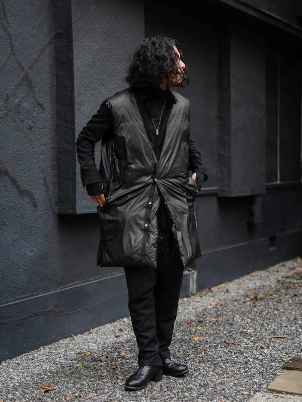 Thermal Layered Long Vest 【BLACK】