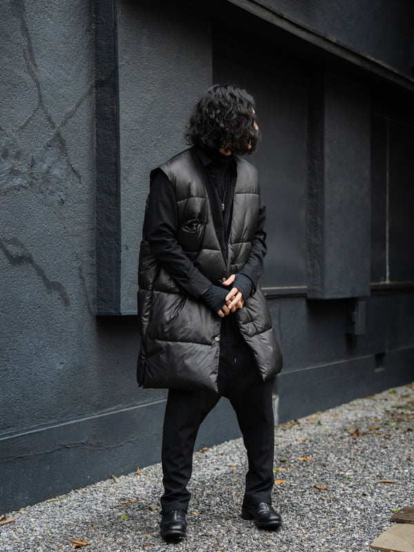 Thermal Layered Long Vest 【BLACK】
