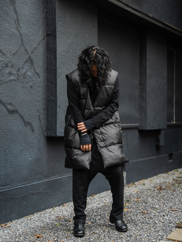 Thermal Layered Long Vest 【BLACK】