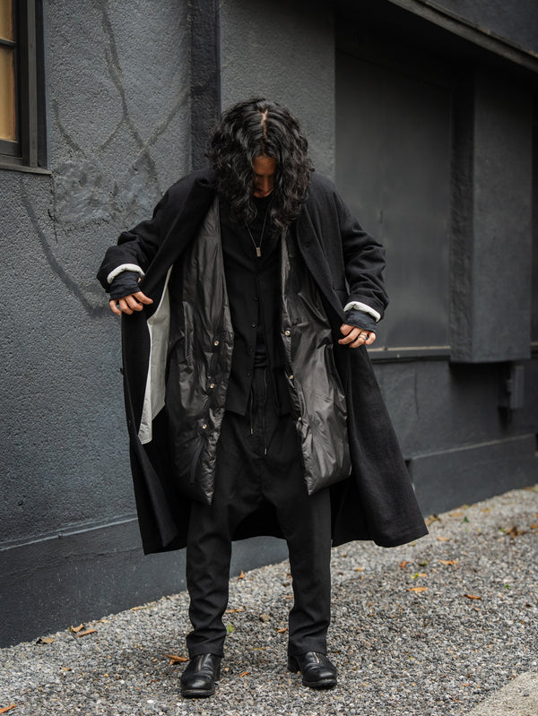 Thermal Layered Long Vest 【BLACK】