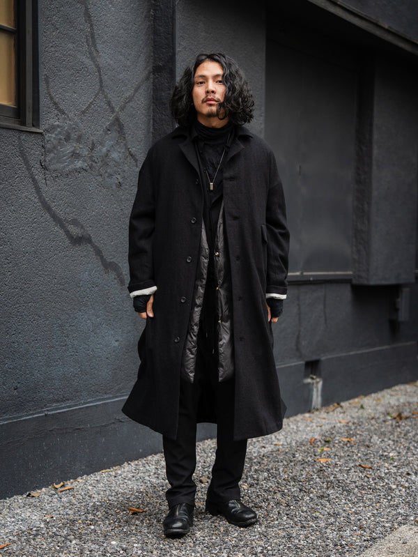 Thermal Layered Long Vest 【BLACK】