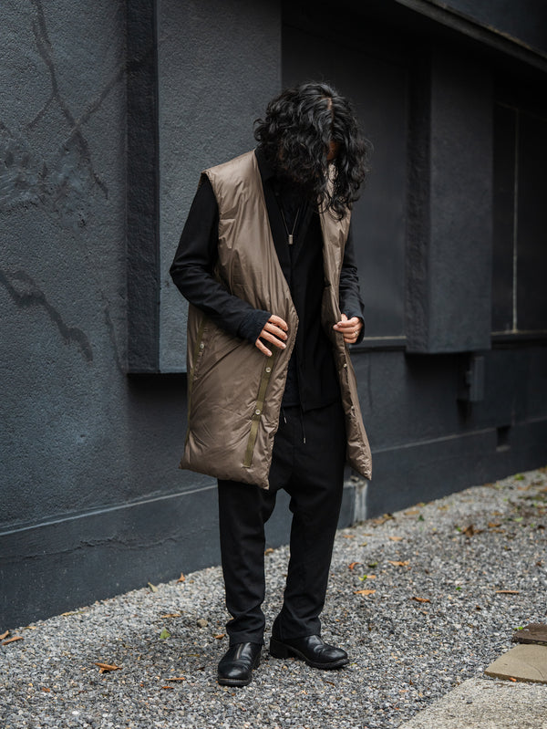 Thermal Layered Long Vest 【DUST】