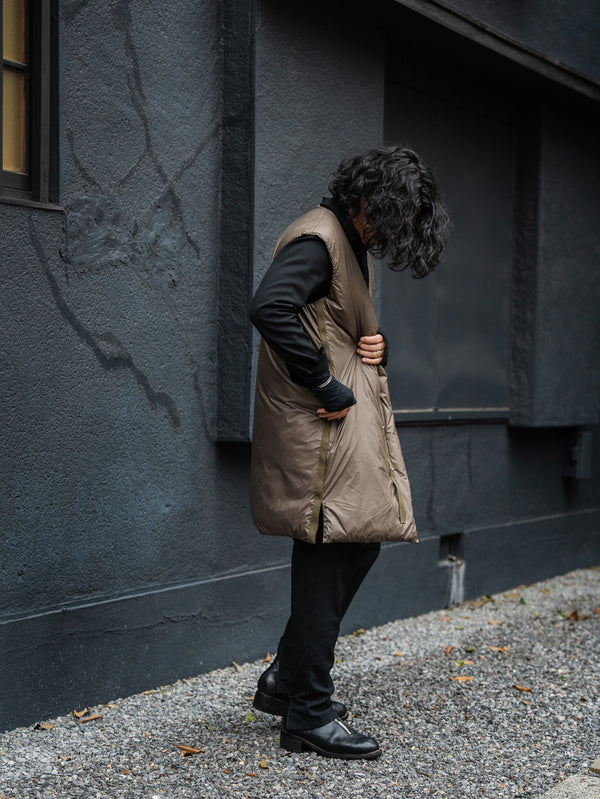 Thermal Layered Long Vest 【DUST】