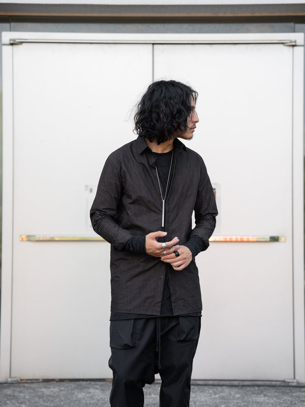 Craft Fabric Layered L/S T-shirt【black】