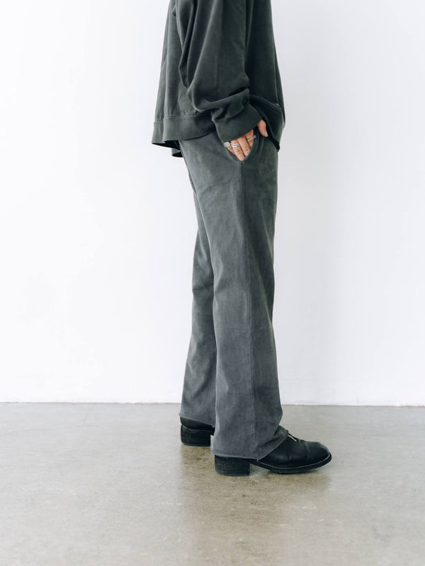 Cut-off Flare Sweatpants [Pigment Gray]