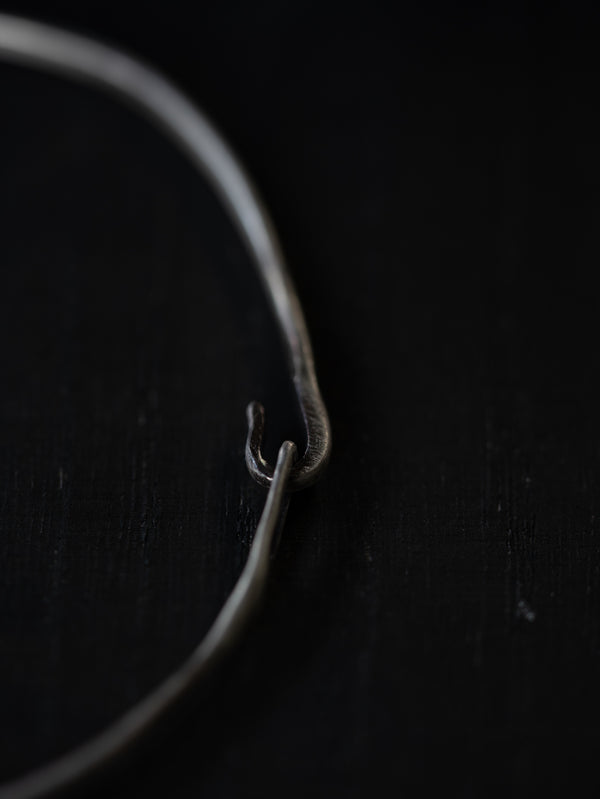 Silver Hook Bangle [narrow]