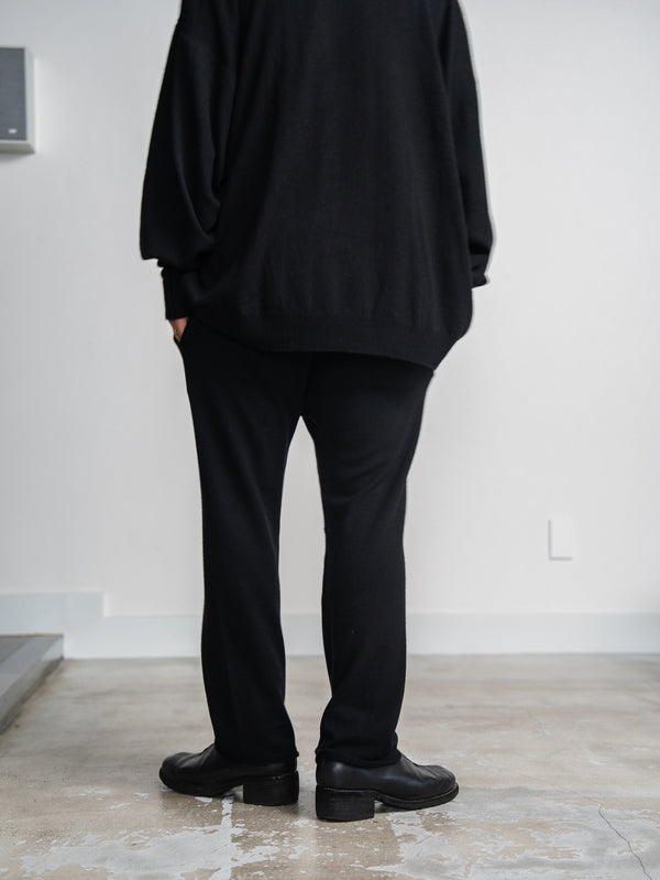 Cashmere Easy Flare Pants【black】