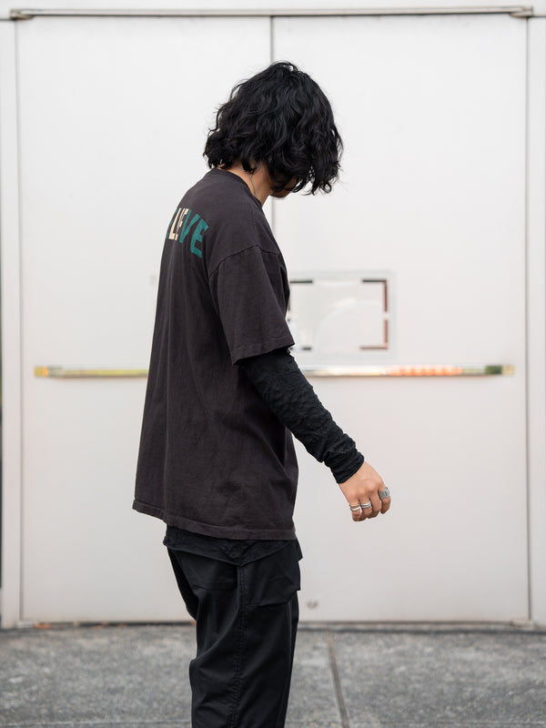 Craft Fabric Layered L/S T-shirt【black】