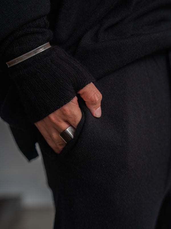 Cashmere Easy Flare Pants【black】