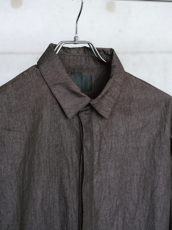 Textured Crease Shirt [Cigar Black]