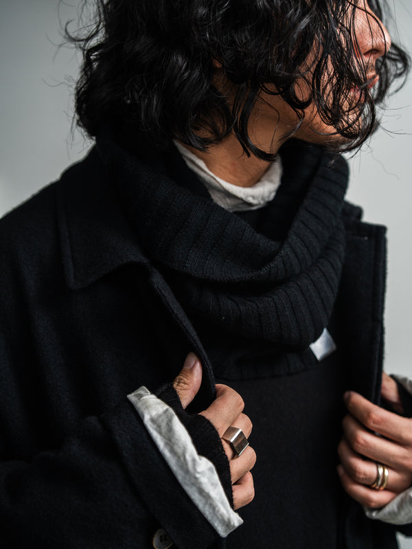 Cashmere Double Wrap Snood【black】