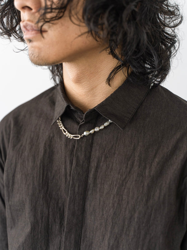 Textured Crease Shirt [Cigar Black]