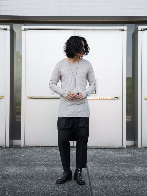 Craft Fabric Layered L/S T-shirt【oyster】