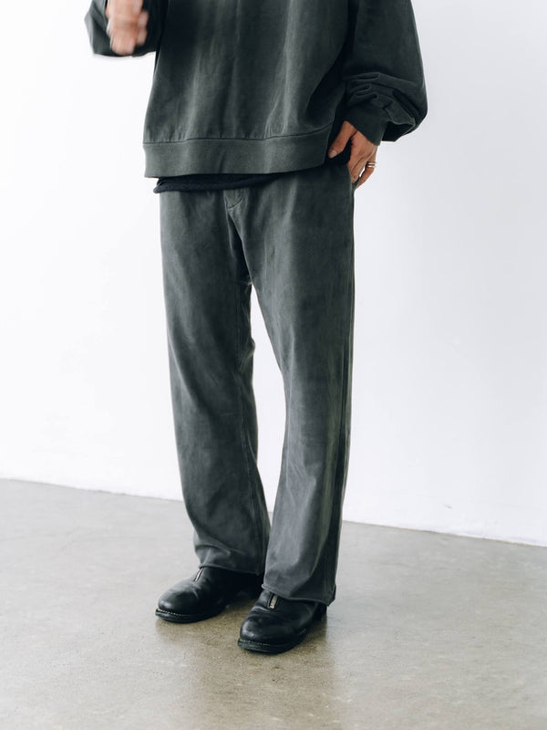 Cut-off Flare Sweatpants [Pigment Gray]