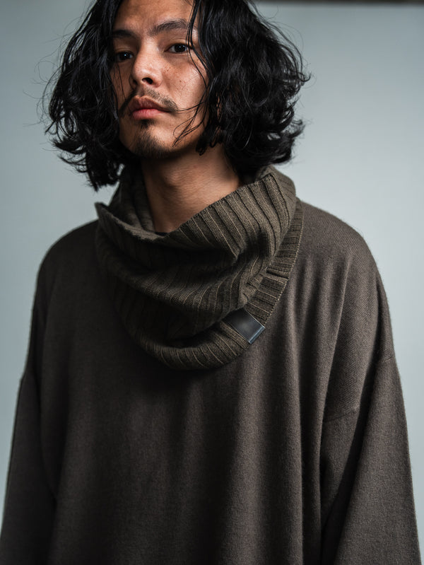 Cashmere Balloon Sleeve Knit【taupe】