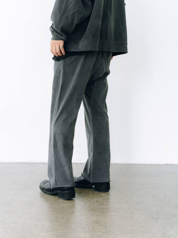 Cut-off Flare Sweatpants [Pigment Gray]