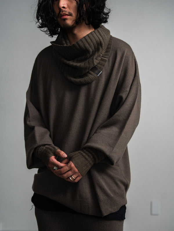 Cashmere Layered Arm Wormer【taupe】