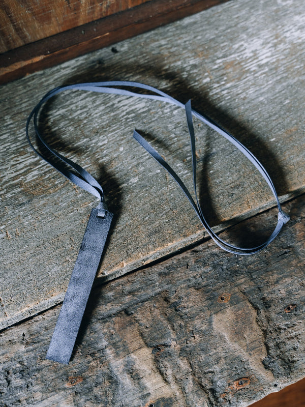 Stannum Leather Plate Necklace