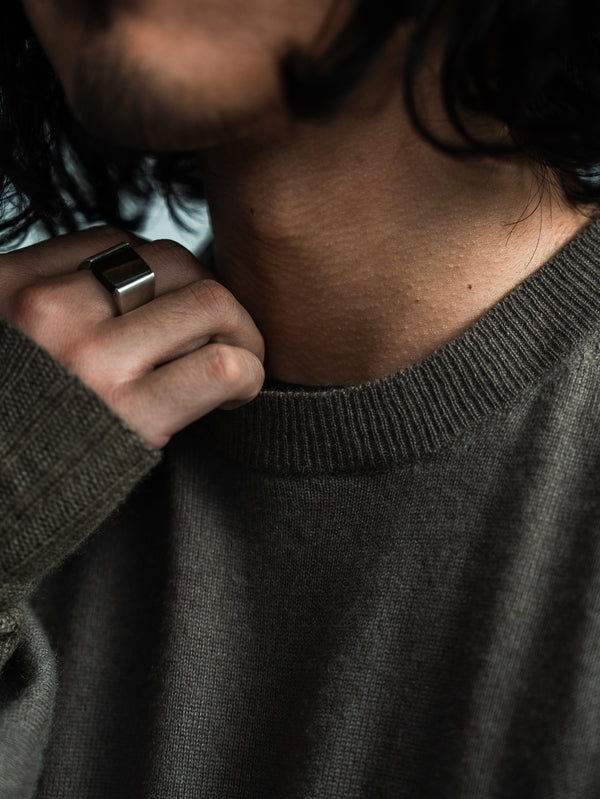 Cashmere Balloon Sleeve Knit【taupe】