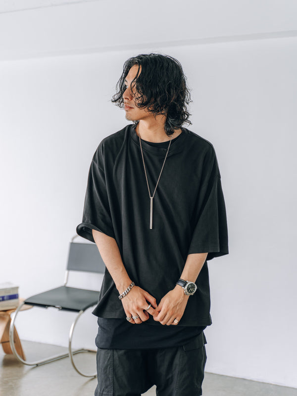 Luxe Gas Spun Layered T-shirt [black]