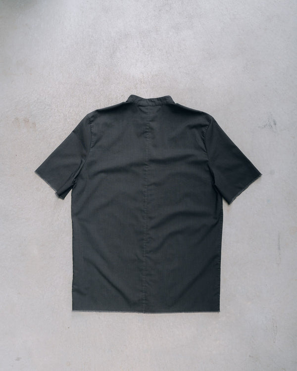 DarkGray Frayed Edge Linen Shirt [for setup]