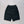 Black Modern Cut Linen Shorts [for setup]