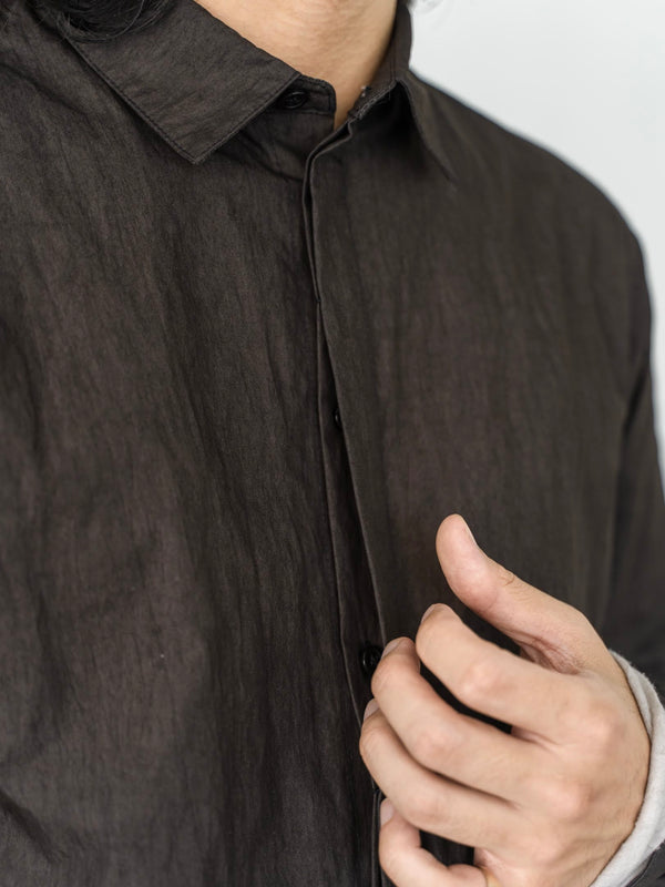 Textured Crease Shirt [Cigar Black]