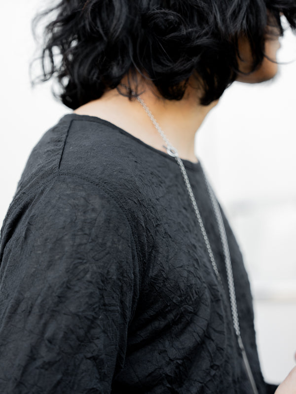 Craft Fabric Layered L/S T-shirt【black】