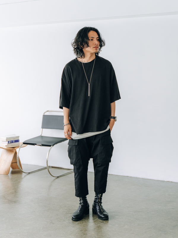 Luxe Gas Spun Layered T-shirt [milk]