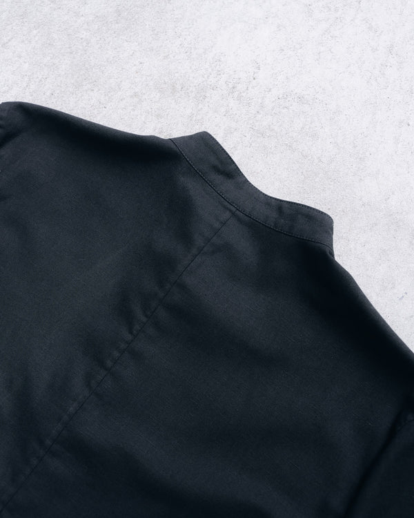 Black Frayed Edge Linen Shirt [for setup]