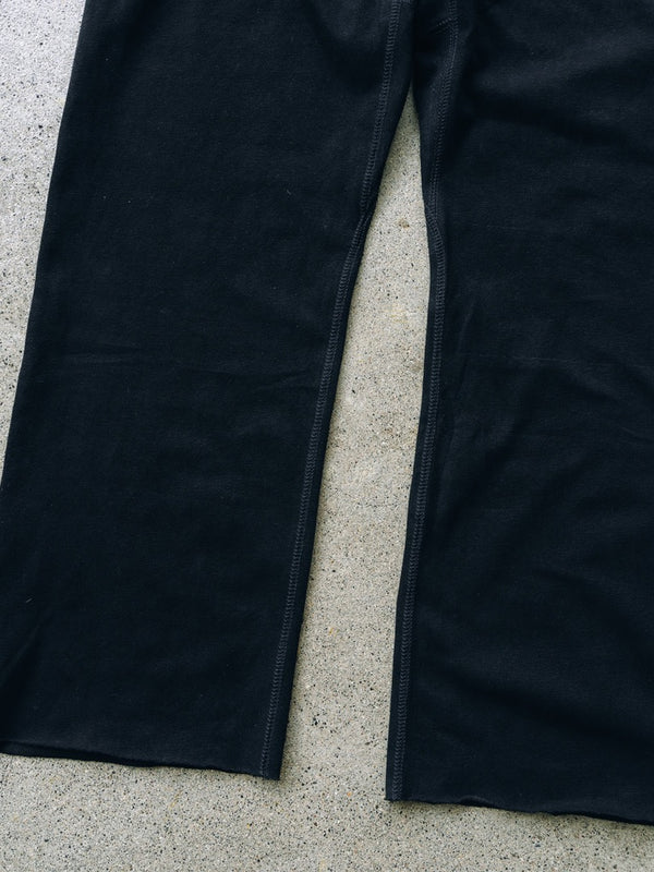 Cut-off Flare Sweatpants [Velvet Black]