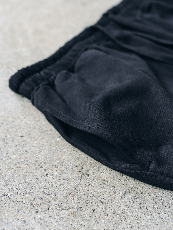 Cut-off Flare Sweatpants [Velvet Black]