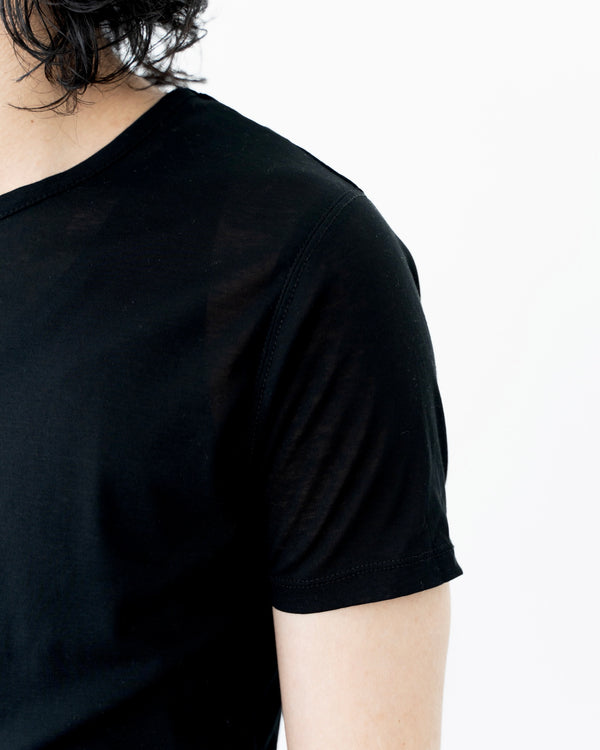 Luxe Gas Spun Layered T-shirt [black]