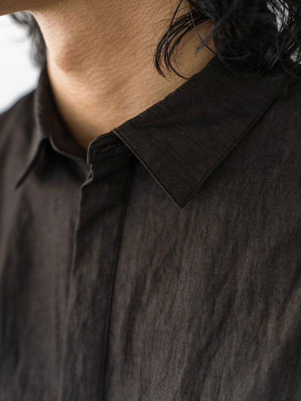 Textured Crease Shirt [Cigar Black]