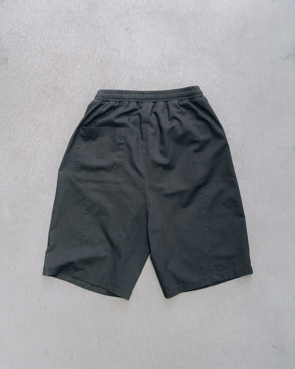 DarkGray Modern Cut Linen Shorts [for setup]