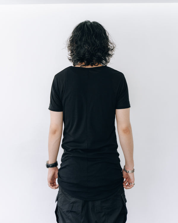 Luxe Gas Spun Layered T-shirt [black]