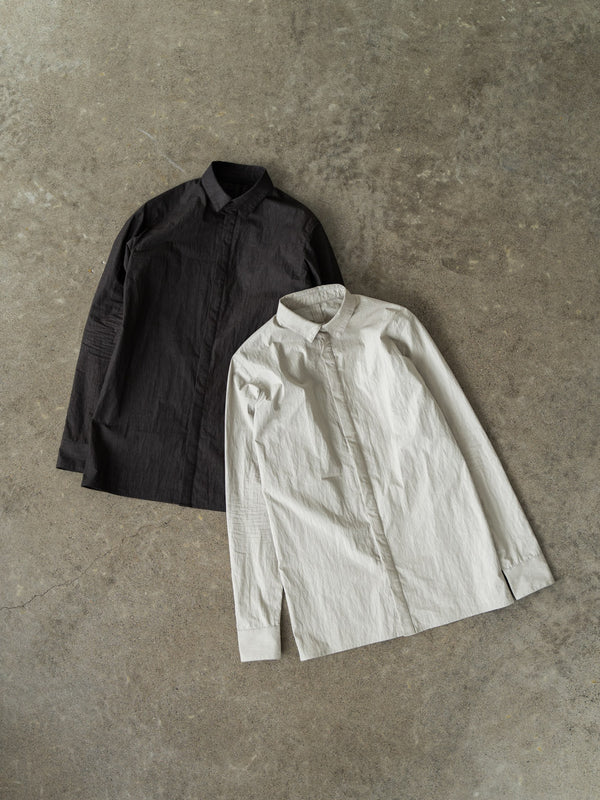 Textured Crease Shirt [Cigar Black]