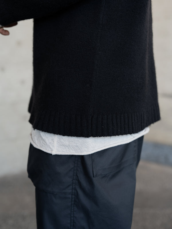 Brushed Cashmere Docking Sweater