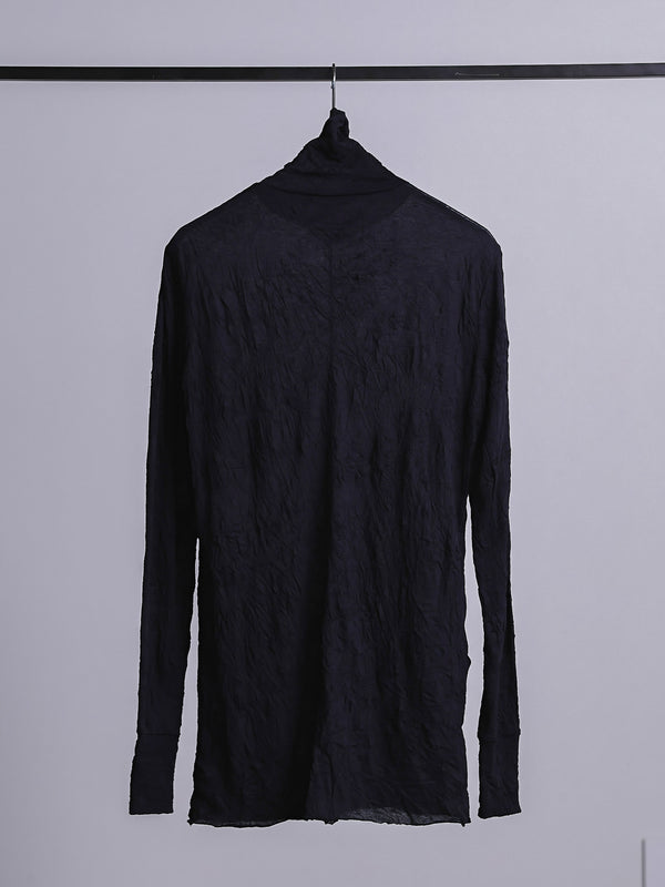 Craft Fabric Layered Turtle-neck L/S T-shirt [尾州コットン]【black】