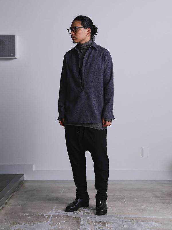 Craft Fabric Layered Turtle-neck L/S T-shirt [尾州コットン]【fog gray】