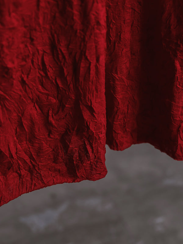 Craft Fabric Layered Turtle-neck L/S T-shirt [尾州コットン]【garnet】