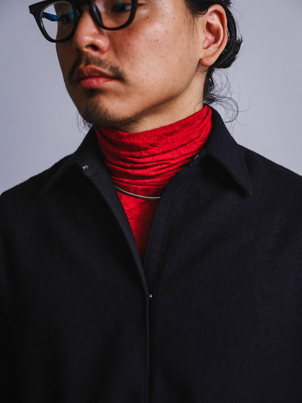 Craft Fabric Layered Turtle-neck L/S T-shirt [尾州コットン]【garnet】