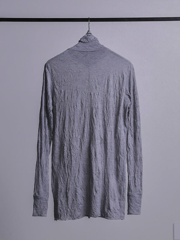 Craft Fabric Layered Turtle-neck L/S T-shirt [尾州コットン]【mist gray】