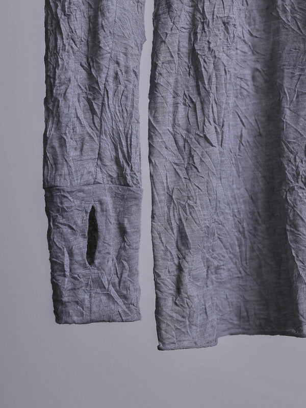 Craft Fabric Layered Turtle-neck L/S T-shirt [尾州コットン]【mist gray】